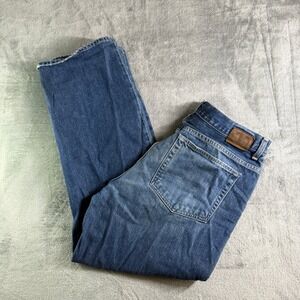 VTG Gap Loose Fit Jeans Mens 35x30 Blue Denim Washed Baggy Made in USA